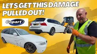 Unbelievable BMW 320D Salvage Repair! Door Sill Damage FIXED with Dent Puller Copart Rebuild #copart