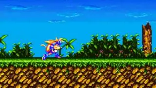 Sparkster (SNES) - Opening & Stage 1 (Hard)