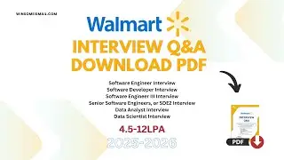 Walmart Software Engineer Interview Questions and Answers PDF #walmart #shorts #viral #walmartjobs