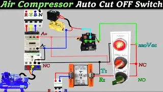Air Compressor Auto Cut OFF Wiring and Working #compressor @AllGyanElectrical