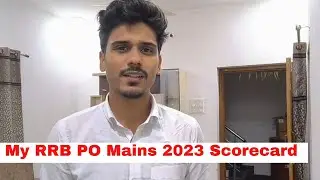 My RRB PO Mains 2023 Scorecard | 25 marks above cutoff #rrbpo #ibps #rbiassistant #sbipo