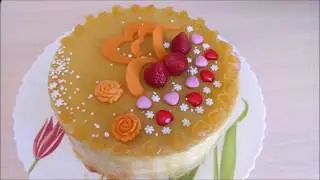 Изумительный творожно-клубничный торт!