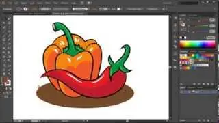 Adobe Illustrator - T32 - jak narysować papryczki - how to draw peppers
