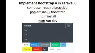 Bootstrap 4 in laravel 6