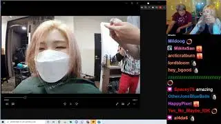 Hachu hairdresser cleans his nose on her hair