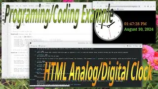 Analog Digital Web Clock - Simple Coding Project