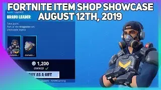 Fortnite Item Shop *NEW* BRAVO LEADER SKIN + PICKAXE! [August 12th, 2019] (Fortnite Battle Royale)