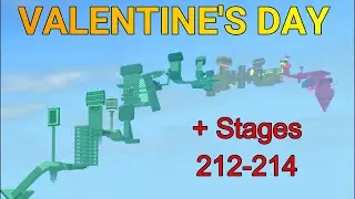 No Jumping Difficulty Chart Obby (Stages 212-214 + Valentine's Day Event)