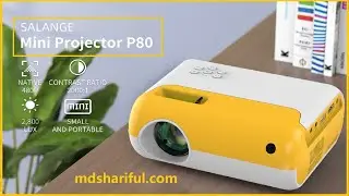 Salange P80 Best LED Mini Projector with 2800 Lumen