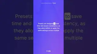 WHAT'S A PRESET 🤔 | VIDEO EDITING