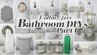 DOLLAR TREE DIY BATHROOM DECOR PART 1