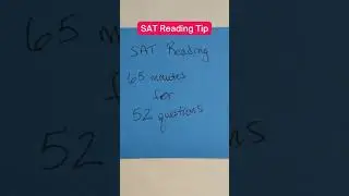 Here's a timing tip for SAT reading section! #shorts