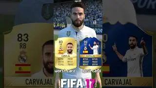 🇪🇸 DANIEL CARVAJAL worst vs best card in EVERY FIFA! (13-24)⚽ #fifa #eafc24 #fc24 #fc25 #carvajal