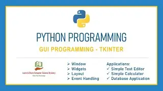GUI Programming using Python's tkinter module in Tamil | Advanced Python Programming in Tamil