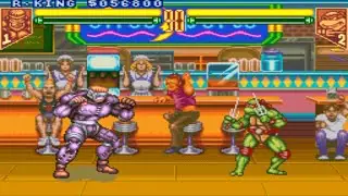 Turtles Tournament Fighters [SNES] - Rat King in 1P Mode