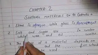 Class-6 | Science Chapter -2 | Sorting materials in to groups | Fill in the blanks