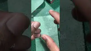 Leather curve corner cutting technique.