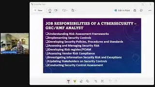 CYBER SECURITY - GRC/RMF JOB RESPONSIBILITIES