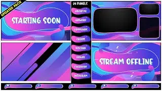 Colorful Swing Stream Overlay Package | Animated OBS/Streamlabs Overlay | Twitch Stream Overlay Pack