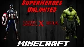 SuperHeroes Unlimited Mod - Minecraft - Capitão América e Hulk