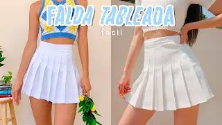 How to Make a Pleated Skirt! Easy Tennis Skirt for Beginners - Belen Tutorials