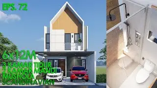 (EPS.72) design rumah  6X12 SCANDINAVIAN, 3 kamar tidur | Ibu Dharma, Bandung Jawa Barat | home tour