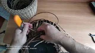 Урок плетения кашпо часть 2