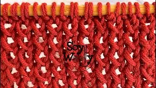 Punto Corazón tejido en dos agujas (fácil, reversible, no se enrosca, y sólo 2 vueltas) Soy Woolly