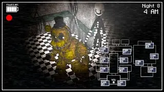 FNAF 2 in REAL TIME ll Golden Freddy vs Gray Puppet SFM Animation (fanmade)