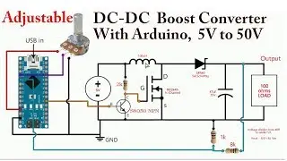 DC-DC Boost Converter PSU with Arduino 5V to 50V
