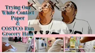 ADDING CONTACT PAPER ON KITCHEN COUNTER- COSTCO RUN- AMAZON UNBOXING  🪴living alone diaries ☕️
