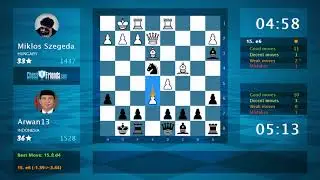 Chess Game Analysis: Miklos Szegeda - Arwan13 : 0-1 (By ChessFriends.com)