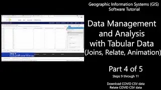 GIS Software Tutorial: Data Management and Analysis with Tabular Data (Part 4 of 5) 