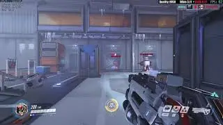 Wine 3.11 + DxVk 0.61 - Overwatch HIGH Quality - Practice Range - Nvenc - Linux