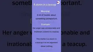 A storm in a teacup (Idioms)