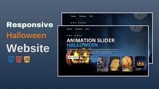 🦇 Halloween Website | Build an Image Slider with Crazy Animations Using HTML, CSS & JavaScript