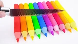 Satisfying Video | How To Make Rainbow Pencil with Kinetic Sand Cutting ASMR