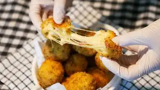 맥앤치즈볼 수록 맛있겠다