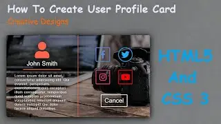how to create user profile card with hover and click effect using html and css | AM Webtech
