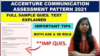 Accenture Communication Assessment Pattern | Accenture Communication Assessment Sample Test