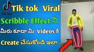 Tik Tok Viral Scribble Animation Video Editing In Telugu || Scribble Editing App ||