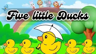 5 Little Ducks| Kids Rhymes & learning Songs | Cuddlebug