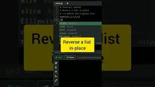 Reverse a list in-place #python