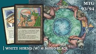 White Horns (W) vs Mono Black (B) | Old School MTG 93/94 | Atlantic Rules | 