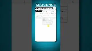 Automate numbering in excel with sequence and counta function