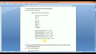 Arithmetic Operation Java Program in BlueJ । Class 9 । ICSE