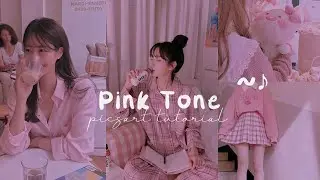 Pink tone filter | (free) picsart tutorial | aesthetic edit