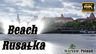 Beach Rusałka, Warsaw, Poland.