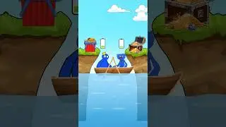 Huggy Wuggy and Blue team up to kill Sharks #shorts #animation #memes