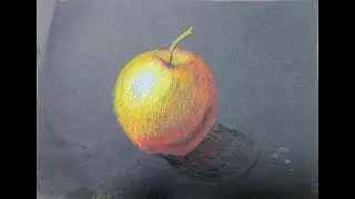 Как рисовать Яблоко пастелью